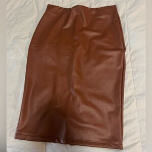 NWT vegan “leather” pencil skirt